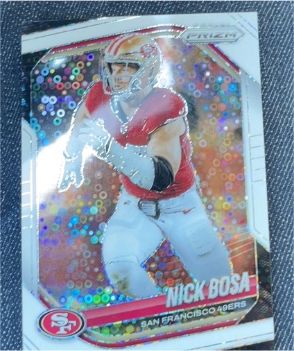 2025 Panini Prizm #219 Nick Bosa White Disco — front