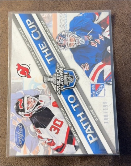 2012-13 Panini Certified Path to the Cup Quarterfinals #PCQF42 Martin Brodeur Henrik Lundqvist — front