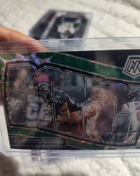 2024 Panini Mosaic #14 Will Anderson Jr. Bang! Green Mosaic Prizm — front