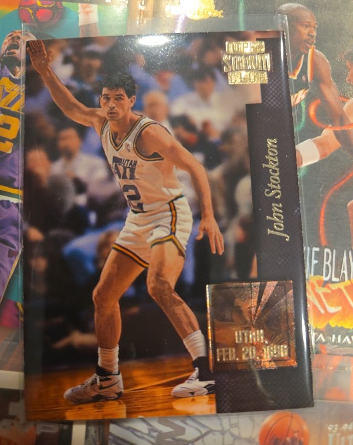 1996-97 Topps Stadium Club #GM2 John Stockton Golden Moments Utah Jazz — front