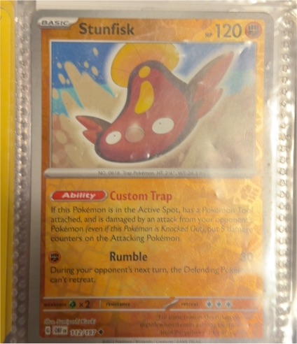 2023 Pokémon SV03: Obsidian Flames #112 Stunfisk — front