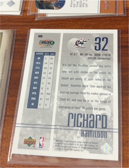 2001 Upper Deck #100 Richard Hamilton — front