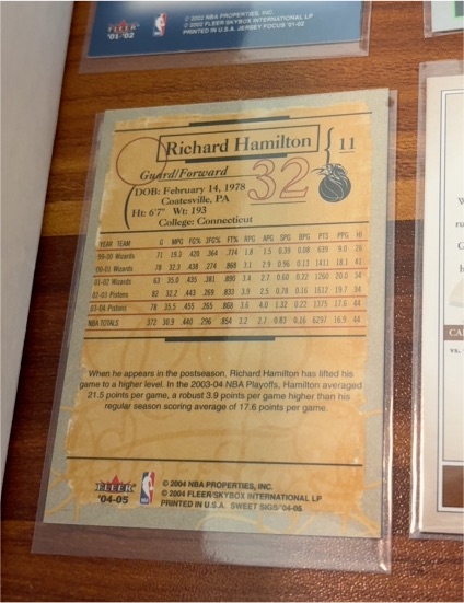 2004 Fleer Focus #11 Richard Hamilton — front