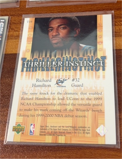2000-01 Upper Deck Hardcourt Thriller Instinct #TI9 Richard Hamilton — front