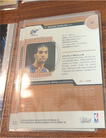 2001-02 Topps Team Topps #TT8 Richard Hamilton — front
