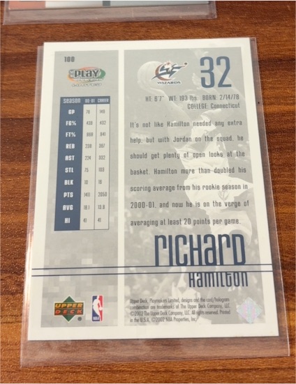 2000 Upper Deck #100 Richard Hamilton — front