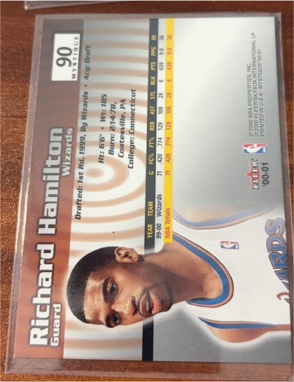 1999-00 Fleer Skybox Premium #107 Richard Hamilton — front