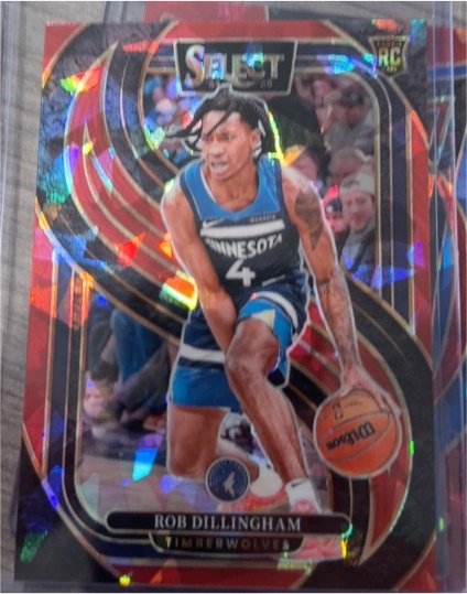 2024-25 Panini Select #187 Rob Dillingham Red Scope RC — front