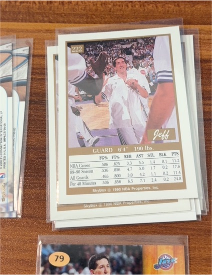1990 SkyBox #222 Jeff Malone — front