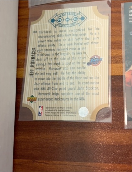 1995 Upper Deck Jeff Hornacek — front