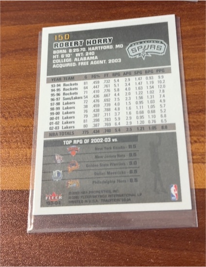 2003-04 Fleer #150 Robert Horry — front