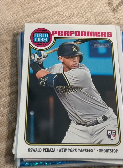 2023 Topps Heritage New Age Performers #NA-22 Oswald Peraza — front