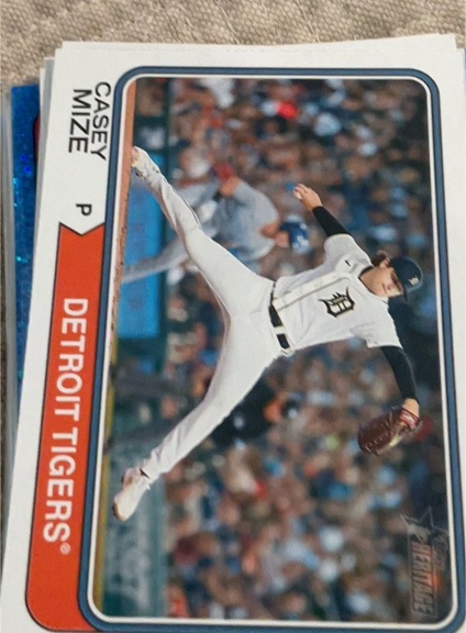 2023 Topps Heritage #112 Casey Mize Detroit Tigers — front