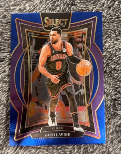 2024-25 Panini Select #10 Zach LaVine Concourse Blue Prizm Kings — front