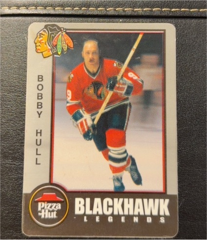 1998 Pizza Hut Chicago Blackhawks Legends Bobby Hull — front