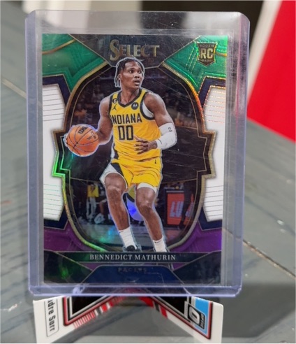 2022-23 Panini Select #79 Bennedict Mathurin Green/White/Purple Prizm Rookie RC — front