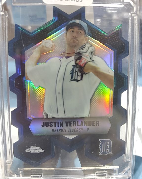 2013 Topps Chrome Chrome Connections Die-Cuts #CC-JV Justin Verlander — front