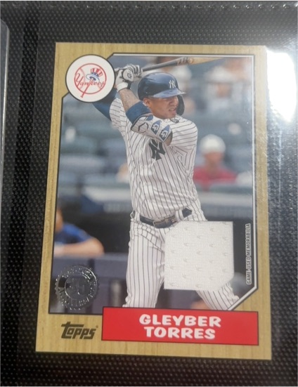 2022 Topps Series 1 1987 Topps Baseball Relics #87R-GT Gleyber Torres — front