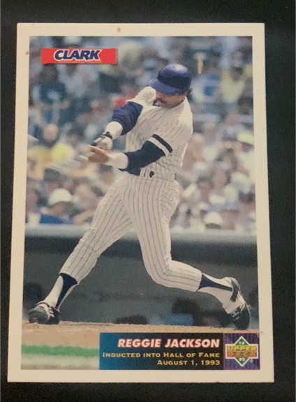 1993 Upper Deck Clark Bar #C1 Reggie Jackson — front