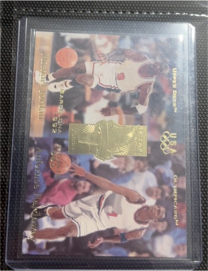 1996 Upper Deck Olympicard #134 Michael Jordan, Anfernee Hardaway — front