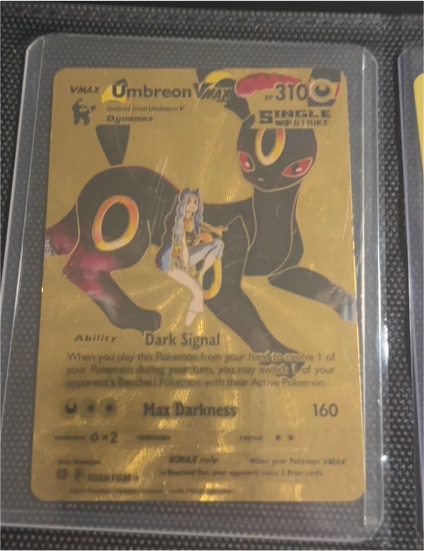 2024 Pokémon Umbreon VMax Gold Foil Fan Art — front