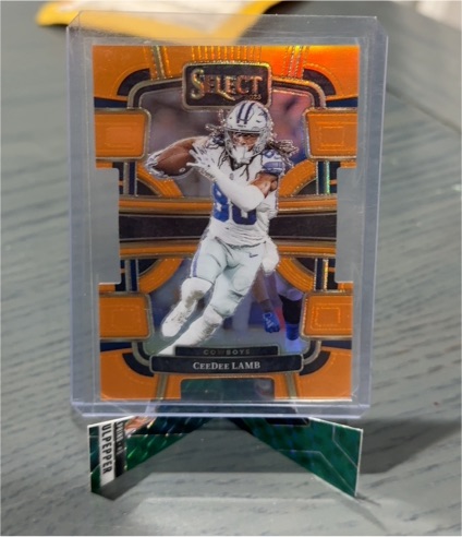 2023 Panini Select #29 CeeDee Lamb Orange Prizm Die-Cut — front