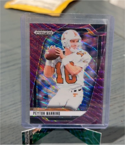 2025 Panini Prizm Draft Picks #195 Peyton Manning Purple Wave Prizm — front