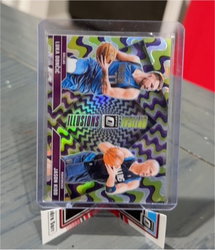 2024-25 Panini Donruss Optic Optical Illusions #1 Luka Dončić & Jason Kidd — front