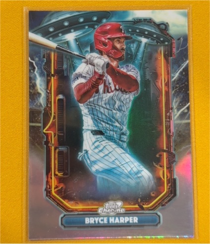 2025 Topps Chrome Cosmic #ET-15 Bryce Harper Extraterrestrial Talent Phillies — front