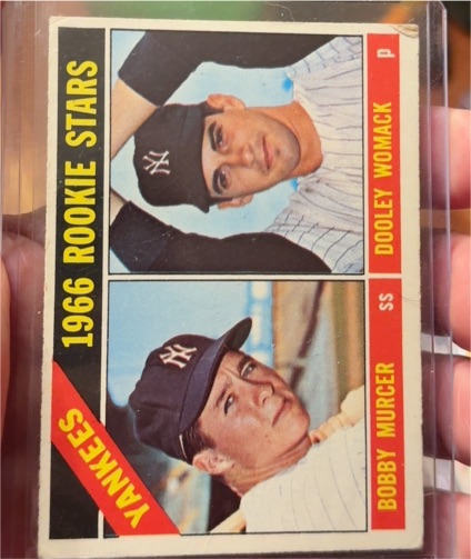 1966 Topps #469 Yankees Rookie Stars Bobby Murcer / Dooley Womack — front