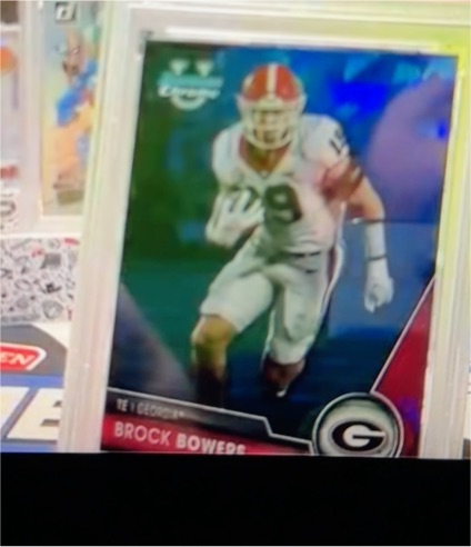 2023 Bowman University Chrome #50 Brock Bowers Pink Refractor — front