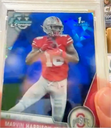 2023 Bowman University Chrome Sapphire Edition #100 Marvin Harrison Jr — front
