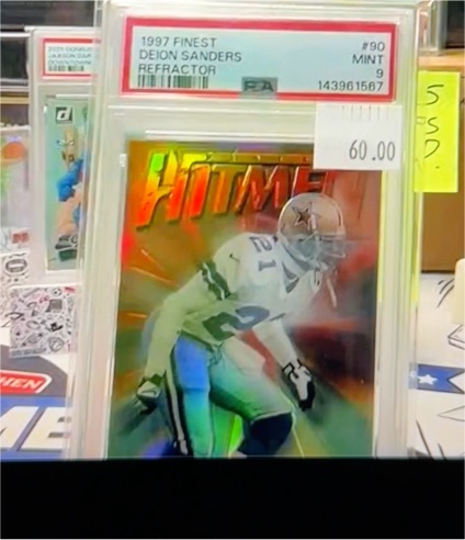 1997 Topps Finest #90 Deion Sanders Refractor — front