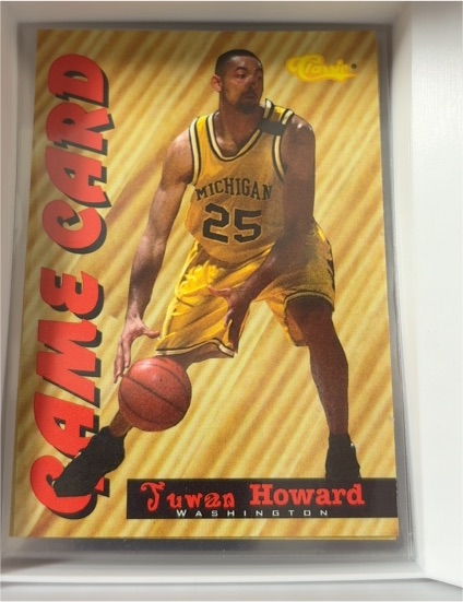 1994 Classic Game Card #GC3 Juwan Howard — front