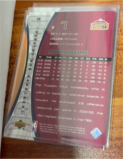 2002-03 Upper Deck Ovation #18 Juwan Howard — front