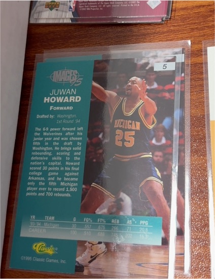 1994 Classic #5 Juwan Howard — front