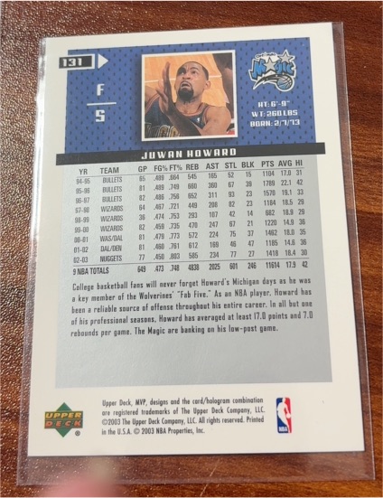 2003-04 Upper Deck #131 Juwan Howard — front