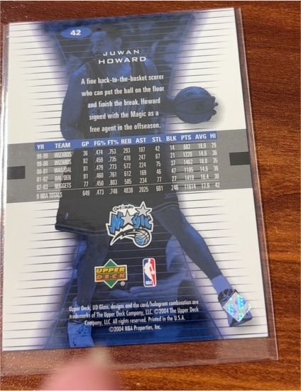 2003-04 Upper Deck #42 Juwan Howard — front