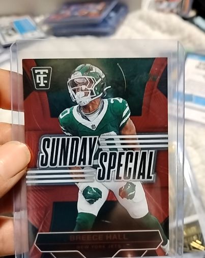 2024 Panini Totally Certified #10 Breece Hall Sunday Special Mirror Red — front