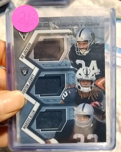 2025 Panini Phoenix Regeneration #RGN-RAI Bo Jackson/Ashton Jeanty/Marcus Allen — front