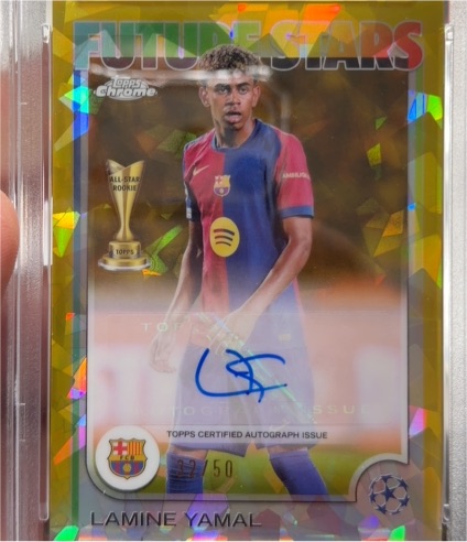 2024-25 Topps Chrome UEFA Future Stars #LY Lamine Yamal — front
