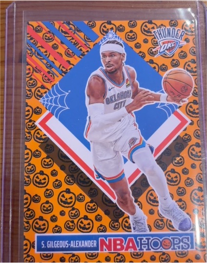 2024-25 Panini Haunted Hoops #287 Shai Gilgeous-Alexander Orange Pumpkin Tribute — front