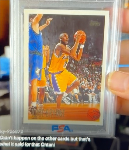 1996-97 Topps #138 Kobe Bryant Rookie Card — front
