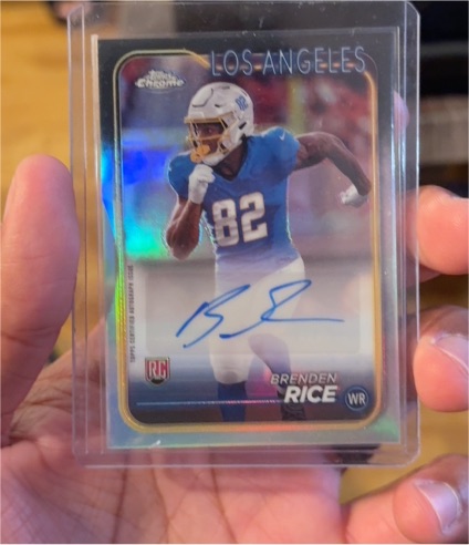 2024 Topps Chrome #RA-BRI Brenden Rice Rookie Autograph — front