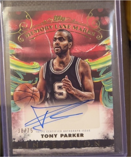 2025 Topps Inception #MLM-TP Tony Parker Memory Lane Marks — front
