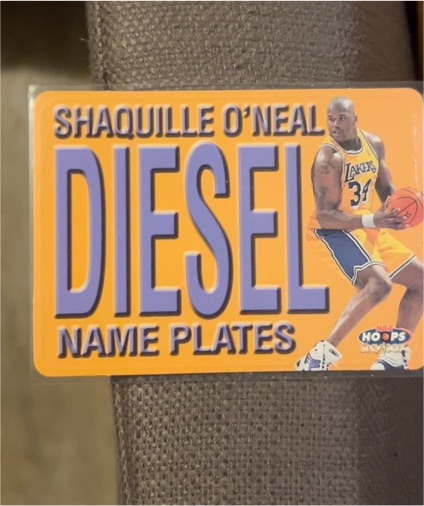 1999-00 Skybox NBA Hoops Name Plates #10NP Shaquille O'Neal Diesel — front