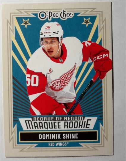 2025-26 O-Pee-Chee #567 Dominik Shine Detroit Red Wings Retro Marquee Rookie — front