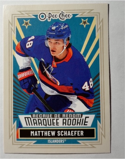 2025-26 O-Pee-Chee #48 Matthew Schaefer — front