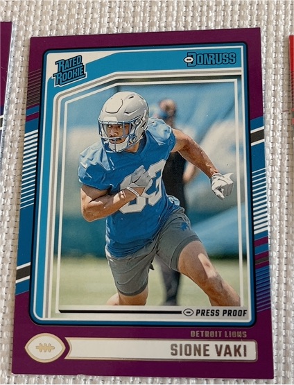 2024 Panini Donruss #332 Sione Vaki Press Proof — front