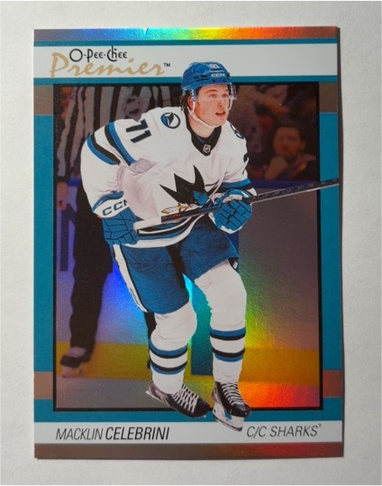 2025-26 O-Pee-Chee Premier #P-8 Macklin Celebrini — front
